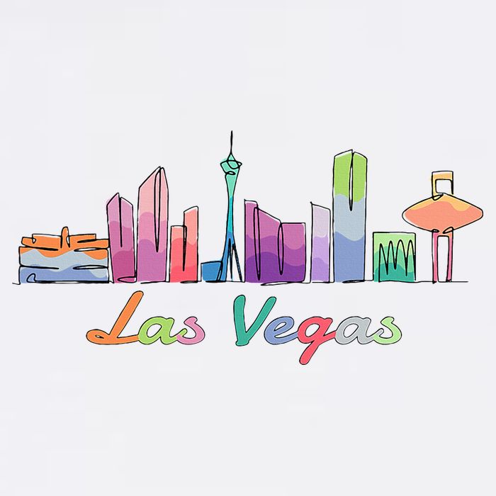 Las Vegas Skyline Aesthetic Design Classic Adult Drive Performance Visor