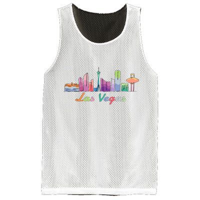 Las Vegas Skyline Aesthetic Design Classic Mesh Reversible Basketball Jersey Tank