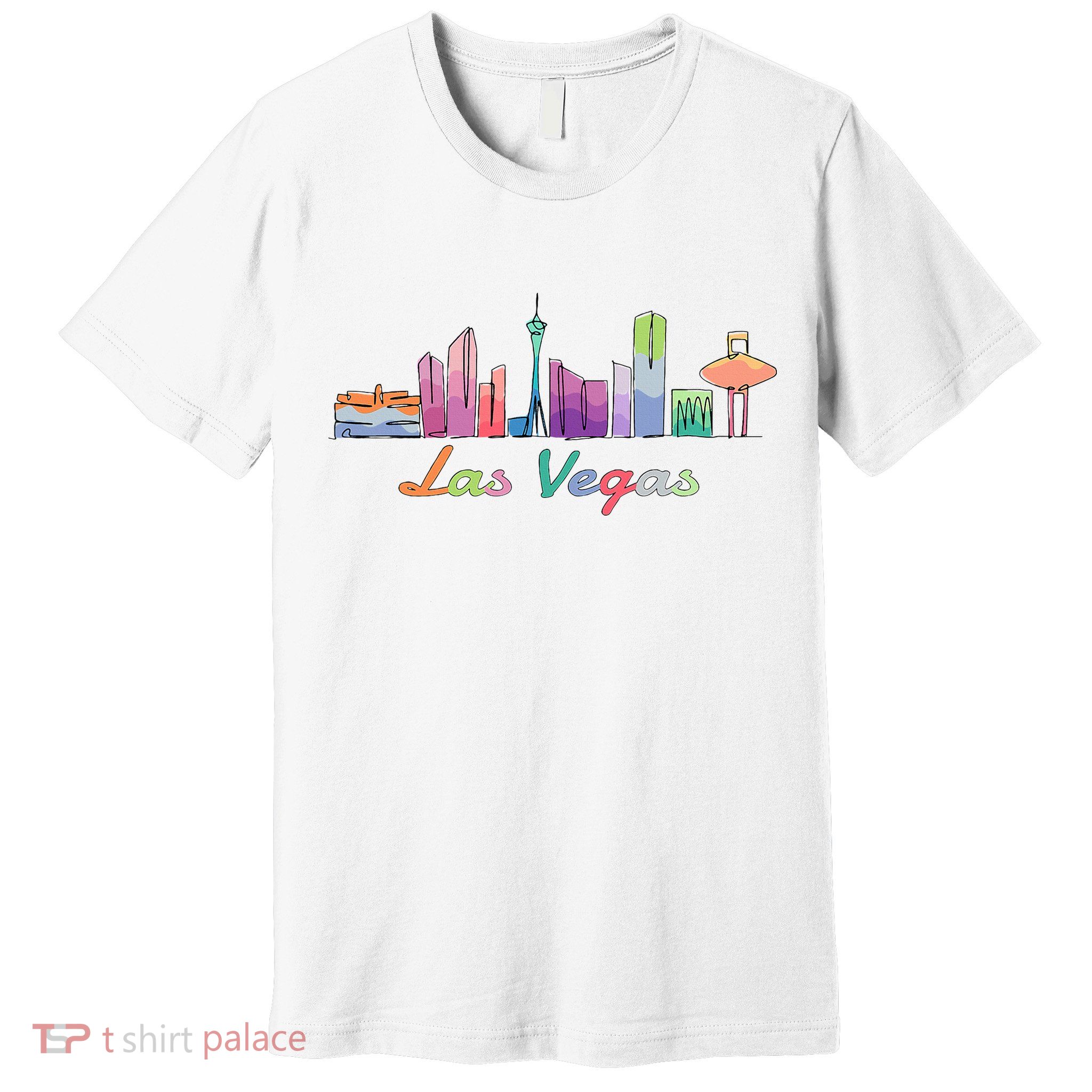Las Vegas Skyline Aesthetic Design Classic Premium T-Shirt