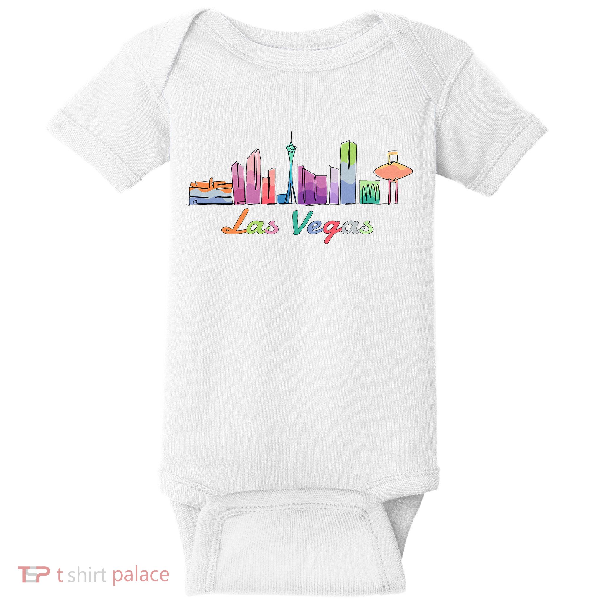 Las Vegas Skyline Aesthetic Design Classic Baby Bodysuit