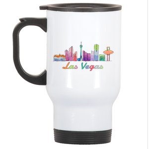 Las Vegas Skyline Aesthetic Design Classic Stainless Steel Travel Mug