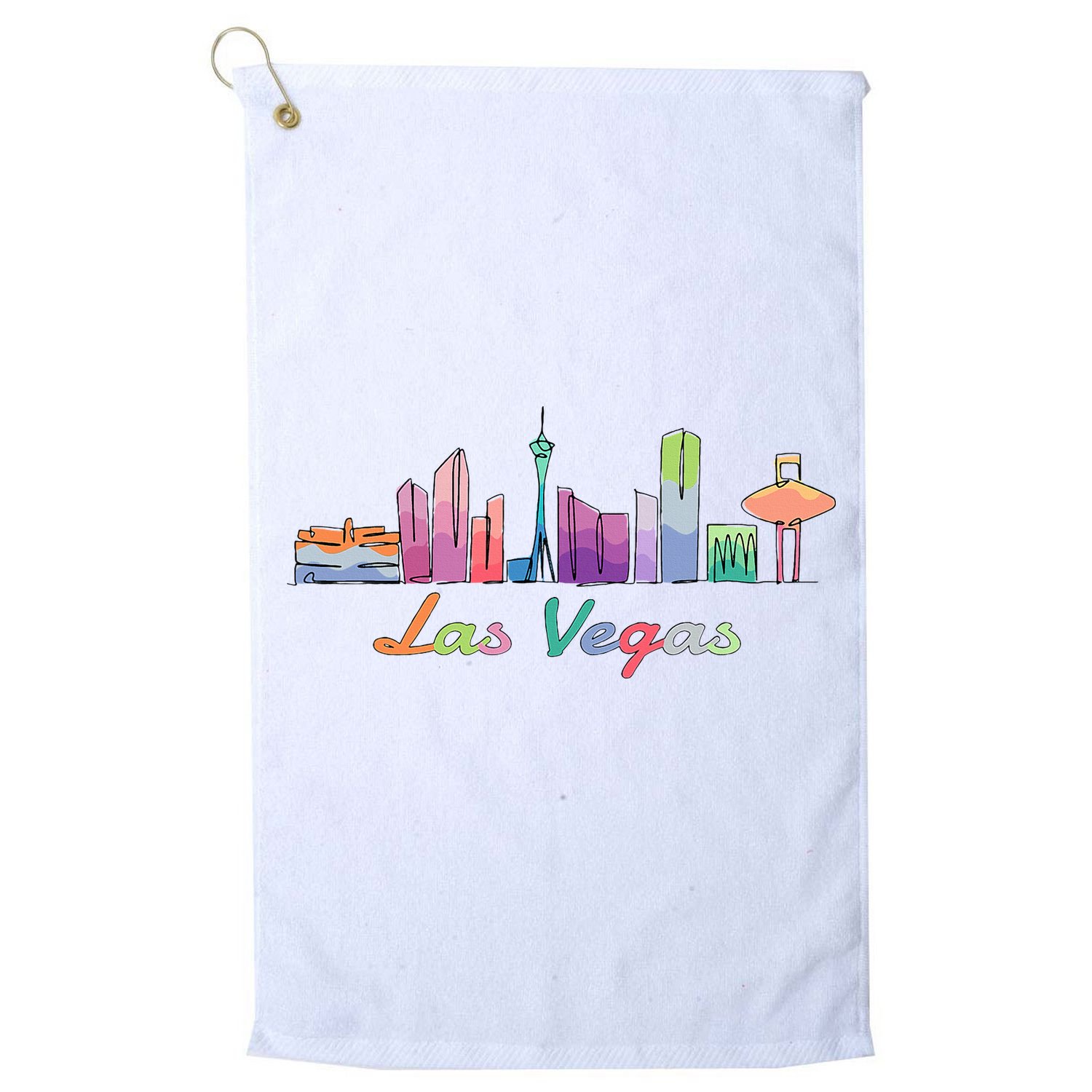 Las Vegas Skyline Aesthetic Design Classic Golf Towel