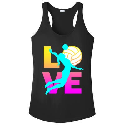 Love Volleyball Teen Gift Ladies PosiCharge Competitor Racerback Tank