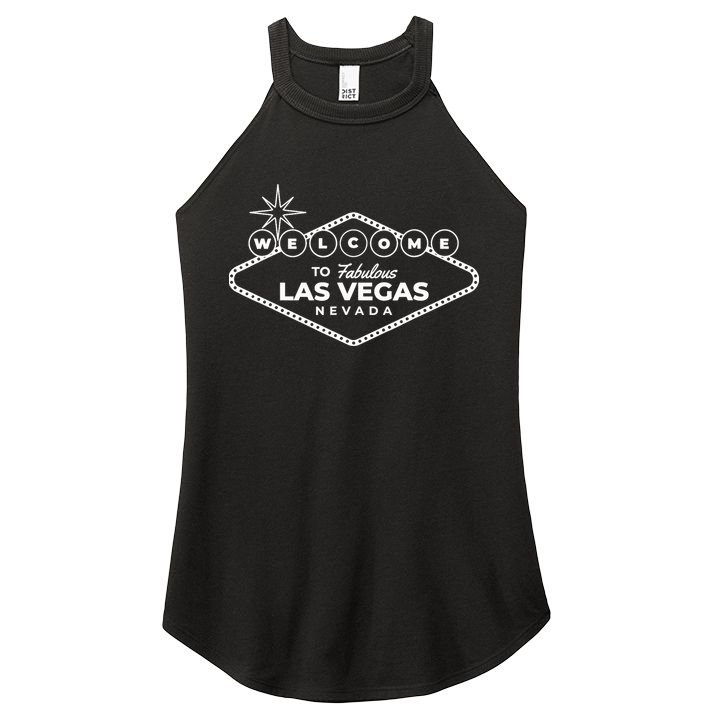 Las Vegas Travel Souvenir Sign Design Vacation Tourist Visit Women's Perfect Tri Rocker Tank