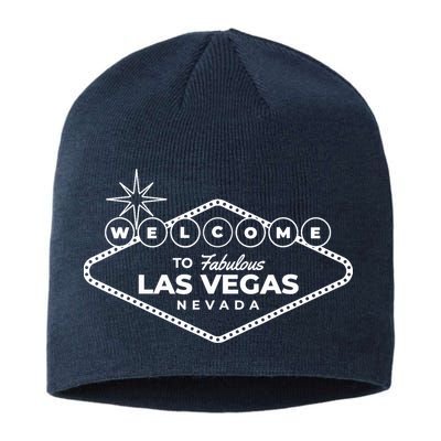 Las Vegas Travel Souvenir Sign Design Vacation Tourist Visit Sustainable Beanie