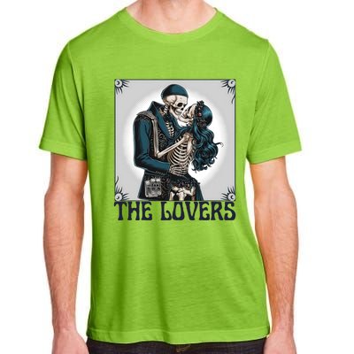 Lovers Vintage Tarot Card Ing Skeleton Astrology Skull Meaningful Gift Adult ChromaSoft Performance T-Shirt