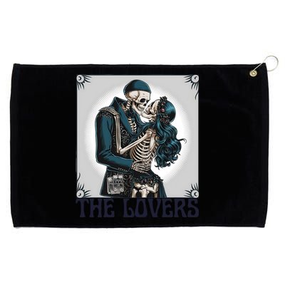 Lovers Vintage Tarot Card Ing Skeleton Astrology Skull Meaningful Gift Grommeted Golf Towel