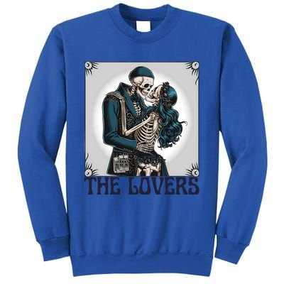 Lovers Vintage Tarot Card Ing Skeleton Astrology Skull Meaningful Gift Sweatshirt