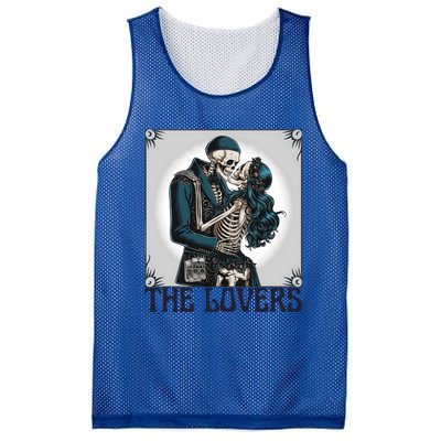 Lovers Vintage Tarot Card Ing Skeleton Astrology Skull Meaningful Gift Mesh Reversible Basketball Jersey Tank