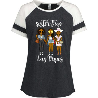 Las Vegas Trip Vacation Sisters Weekend Travel Lover Cute Gift Enza Ladies Jersey Colorblock Tee