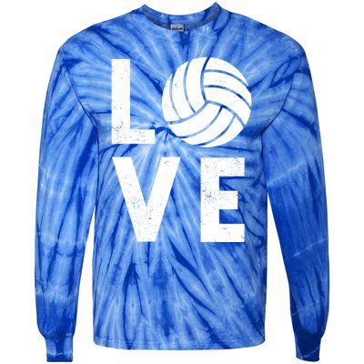 Love Volleyball Team Volleyball Meaningful Gift Tie-Dye Long Sleeve Shirt