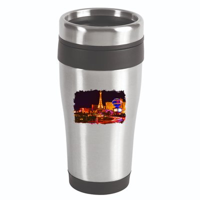 Las Vegas Usa Splash Watercolor Paris 16oz Travel Tumbler