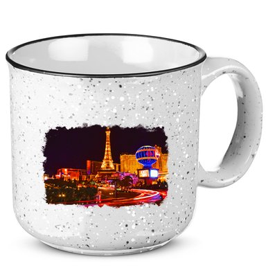 Las Vegas Usa Splash Watercolor Paris 15oz Campfire Ceramic Mug