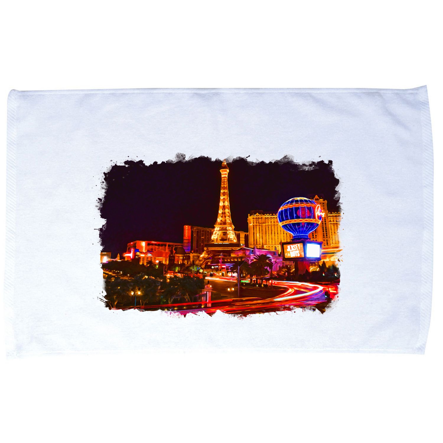 Las Vegas Usa Splash Watercolor Paris Microfiber Hand Towel