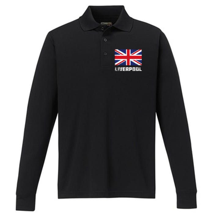 Liverpool Vintage Uk Performance Long Sleeve Polo