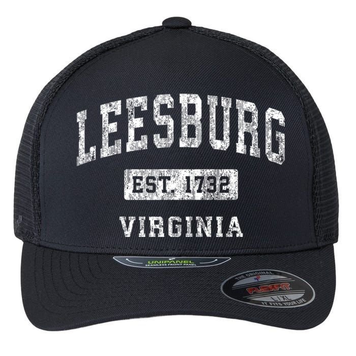 Leesburg Virginia Va Vintage Established Sports Flexfit Unipanel Trucker Cap