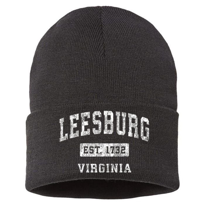 Leesburg Virginia Va Vintage Established Sports Sustainable Knit Beanie