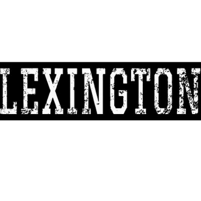 Lexington Vintage White Text Apparel Bumper Sticker