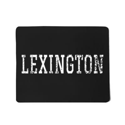 Lexington Vintage White Text Apparel Mousepad