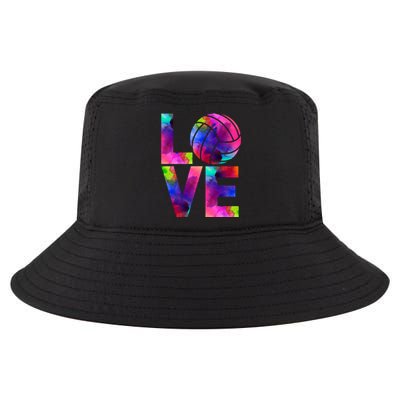 Love Volleyball Watercolor Team Tournat Retro Vibe Cool Gift Cool Comfort Performance Bucket Hat