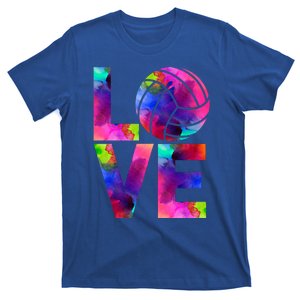 Love Volleyball Watercolor Team Tournat Retro Vibe Gift T-Shirt