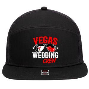 Las Vegas Wedding Party Married In Vegas 7 Panel Mesh Trucker Snapback Hat