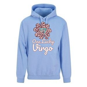 Lucky Virgo Zodiac Sign With Leopard Pattern Shamrock Gift Unisex Surf Hoodie