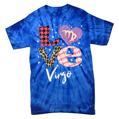 Love Virgo Zodiac Sign And Love Heart Cool Gift Tie-Dye T-Shirt