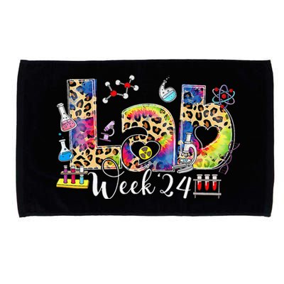 Lab Week 2024 Laboratory Tech Leopard Medical Technician Microfiber Hand Towel