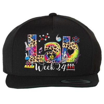 Lab Week 2024 Laboratory Tech Leopard Medical Technician Wool Snapback Cap