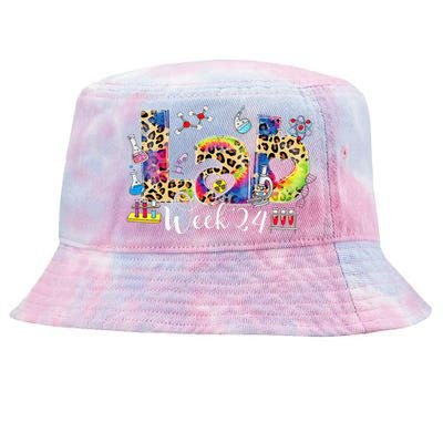 Lab Week 2024 Laboratory Tech Leopard Medical Technician Tie-Dyed Bucket Hat