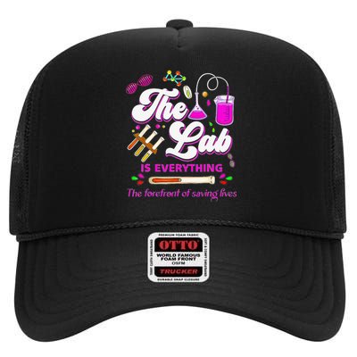 Lab Week 2024 The Lab Is Everything Medical Assistant Women High Crown Mesh Back Trucker Hat