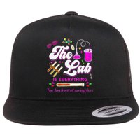 Lab Week 2024 The Lab Is Everything Medical Assistant Women Flat Bill Trucker Hat