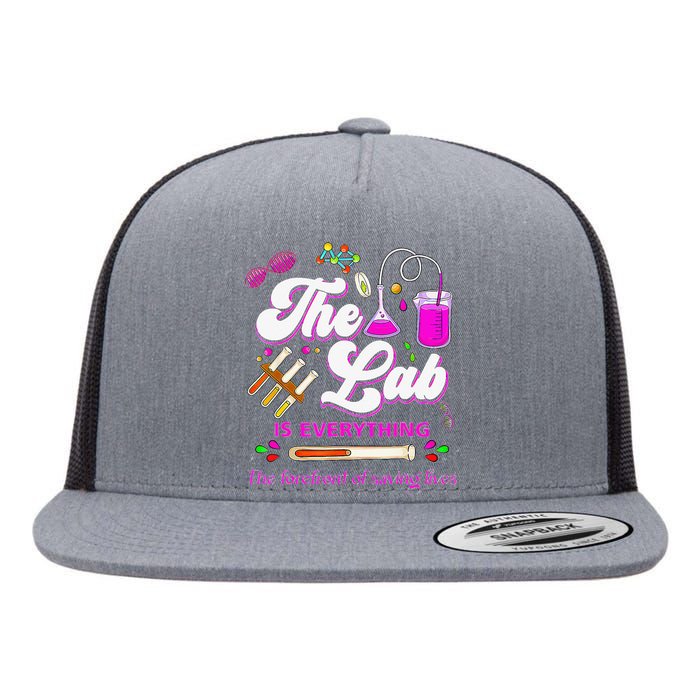 Lab Week 2024 The Lab Is Everything Medical Assistant Women Flat Bill Trucker Hat