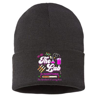 Lab Week 2024 The Lab Is Everything Medical Assistant Women Sustainable Knit Beanie