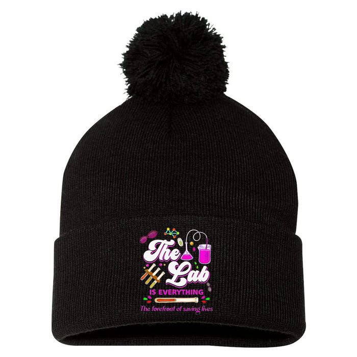 Lab Week 2024 The Lab Is Everything Medical Assistant Women Pom Pom 12in Knit Beanie