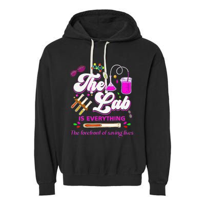 Lab Week 2024 The Lab Is Everything Medical Assistant Women Garment-Dyed Fleece Hoodie