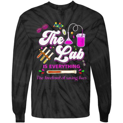 Lab Week 2024 The Lab Is Everything Medical Assistant Women Tie-Dye Long Sleeve Shirt