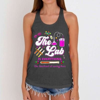 Lab Week 2024 The Lab Is Everything Medical Assistant Women Women's Knotted Racerback Tank