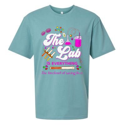 Lab Week 2024 The Lab Is Everything Medical Assistant Women Sueded Cloud Jersey T-Shirt