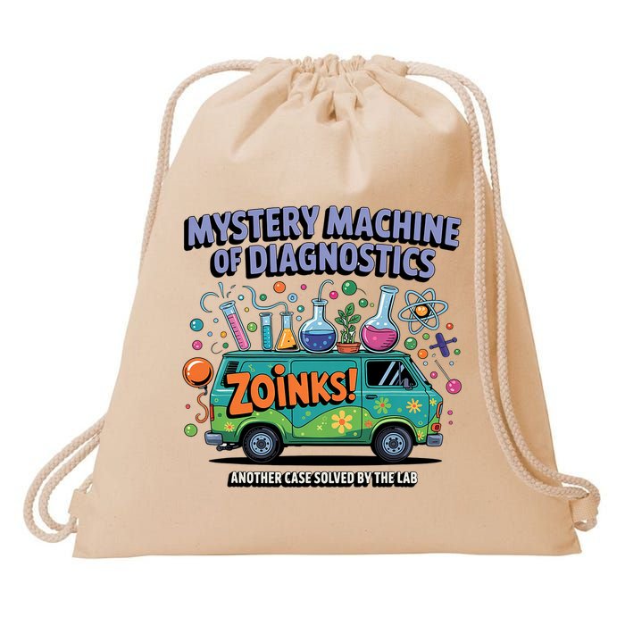 Lab Week 2025 Retro Mystery Machine Of Diagnostics  Drawstring Bag