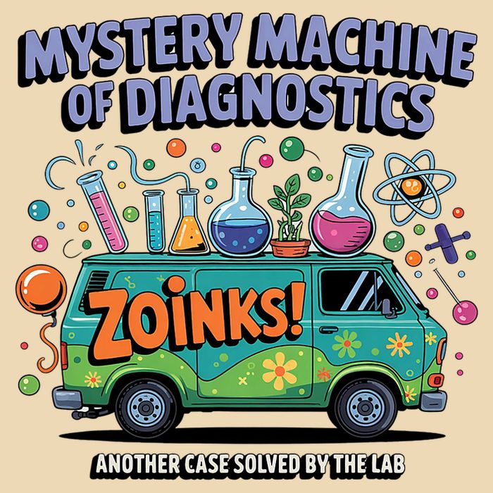  Lab Week 2025 Retro Mystery Machine Of Diagnostics  Drawstring Bag