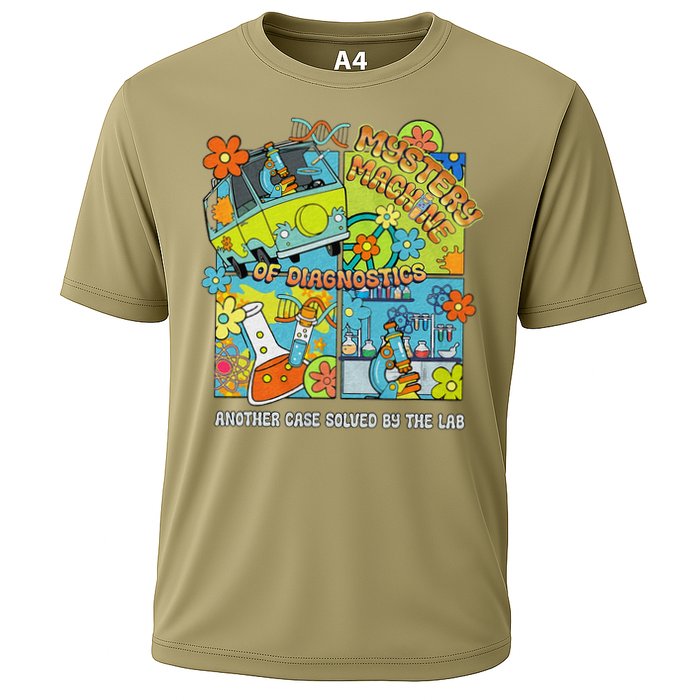 Lab Week 2025 Retro Mystery Machine of Diagnostics MLT MLS Cooling Performance Crew T-Shirt