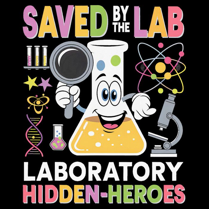 Lab Week 2025 Saved By The Lab Retro Medical Laboratory Tech Drawstring Bag