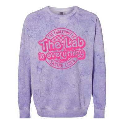 Lab Week 2024 The Lab Is Everything Lab Scientist Colorblast Crewneck Sweatshirt