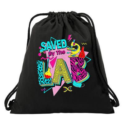 Lab Week 2025 Saved By The Lab Retro Medical Laboratory Drawstring Bag