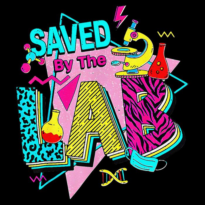 Lab Week 2025 Saved By The Lab Retro Medical Laboratory Drawstring Bag