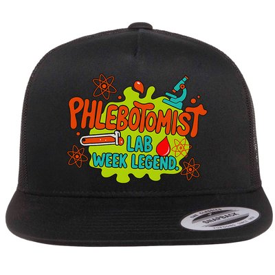 Lab Week 2025 Mystery Machine Of Diagnostics Phlebotomist Flat Bill Trucker Hat