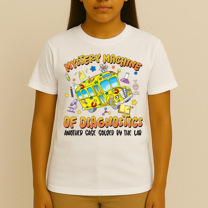  Lab Week 2025 Retro Mystery Machine Of Diagnostics  T-Shirt