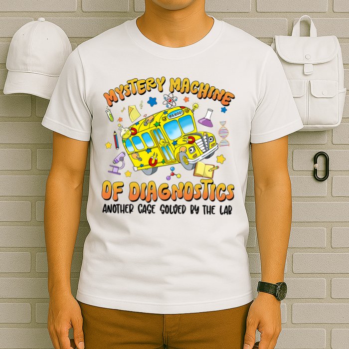  Lab Week 2025 Retro Mystery Machine Of Diagnostics  T-Shirt